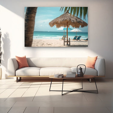 Umbrella on Beach Painting